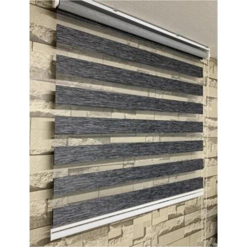 Dark Gray Bamboo Zebra Curtain 100cm x 200cm