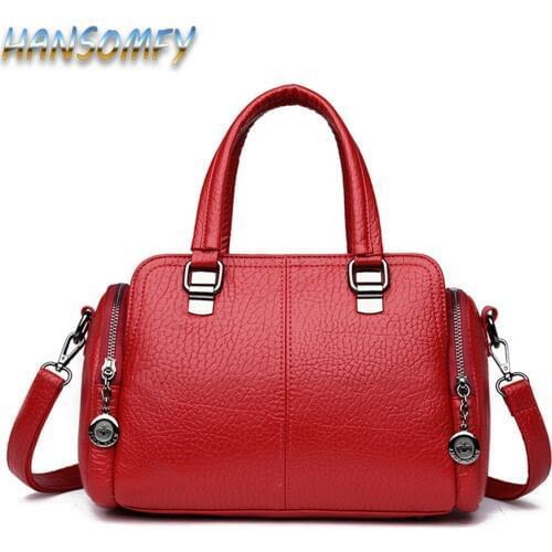 Women high quality pu Leather Handbags Vintage Messenger Bag Designer Crossbody Bag Women Tote Shoulder Bag Top-handle Bag YA-36