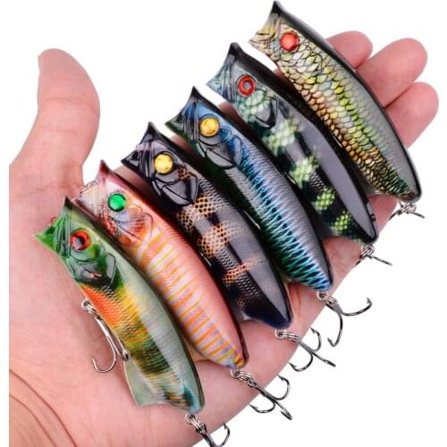 1pcs 7.8cm 11.5g Popper Fishing Lures 3d Eyes Bait Crankbait Wobbler Tackle Isca Artificial Surface Bait
