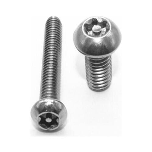 10pcs M5 M6 security head screws torx slot anti-theft round bolts plum with core male screw thread stainless steel 8mm-50mm L