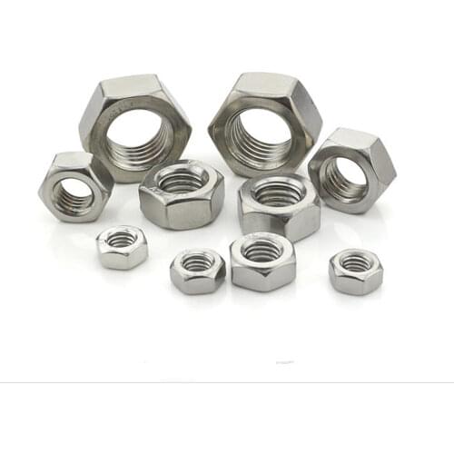 304 Stainless Metal M1 to M30 Screw Nuts M2.5 Stainless Screw Nuts M1.2 M1.4 M1.6 M2.5 M2.6 Metal Screw Nut