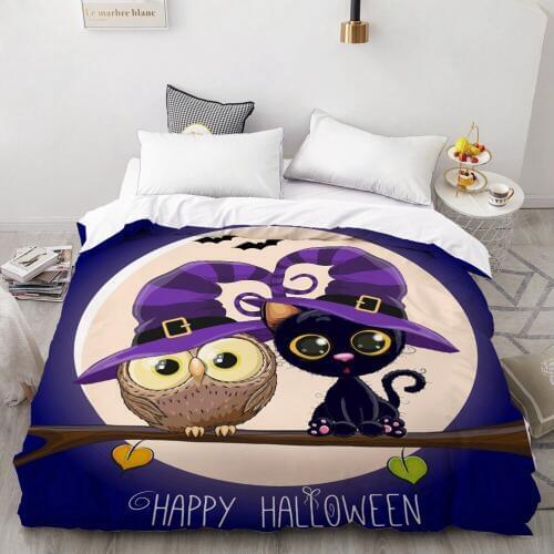 3D Duvet Cover 200*200/Queen/King/Double/Custom,Bed Blanket/Comforter/Quilt/ case,Bedding for Kids/baby/children 220x240,owl