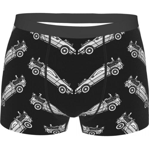 Back To The Future Science Film Marty McFly Doc Time Machine Chevrons Underpants Breathbale Panties Male Underwear Print