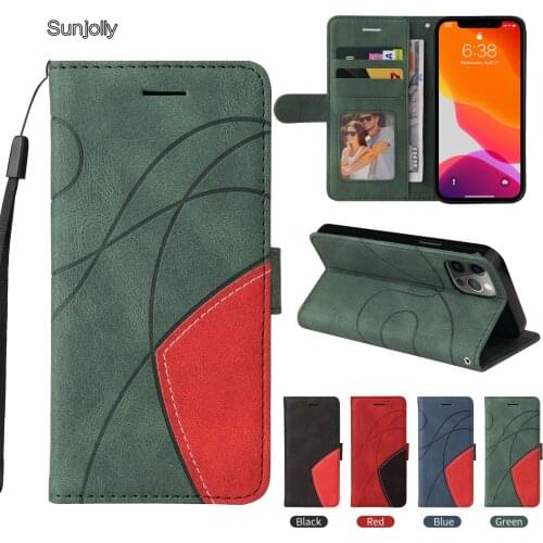 Sunjolly Wallet Case for iPhone 8 Plus PU Leather Case for iPhone 7 Plus 6s Plus 5S SE 2020 Flip Stand Phone Cover coque fundas