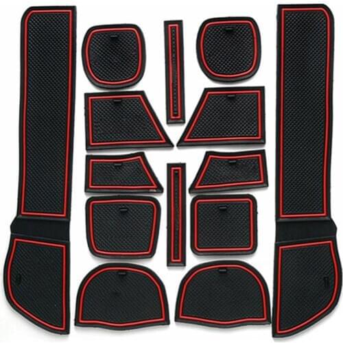 For Honda Fit Jazz 2008-2013 Anti-Slip Rubber Cup Cushion Door Groove Mat Accessories Stickers GE6 GE7 GE8/9 2009 2010 2011 2012