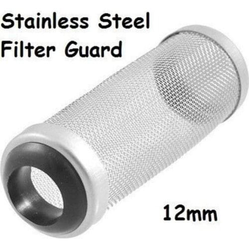 12/16mm Aquarium Fish Tank Filter Stainless Steel Mesh Intake Guard Shrimp Nets Special Cylinder Strainer Aquarium Accessories