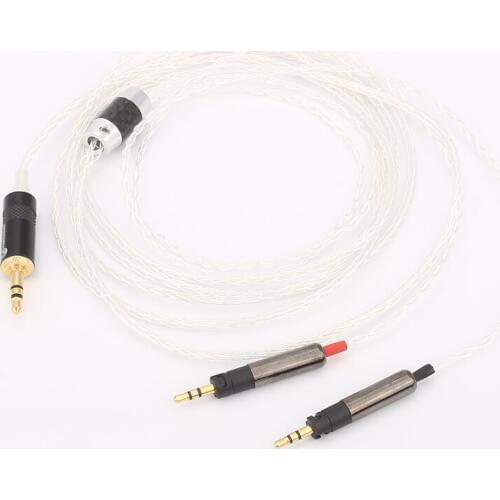 Audiocrast 3.5mm Stereo 8 Cores 7N OCC Silver Plated R70X Headphone Upgrade Cable for ATH-R70X R70X headphones