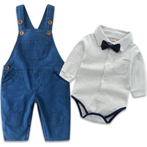 Baby Boy Clothes Set,Infant Long Sleeve Tops+Overalls Casual Clothes