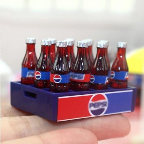 1 Dozen 1/12 Dollhouse Miniature Coke Drink Pretend Play Food Toy for BJD Blyth Barbies Doll House Kitchen Accessories