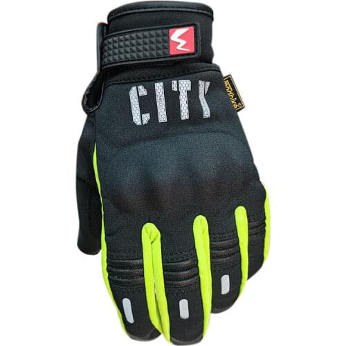 Quantes Moto Motorcycle Gloves Racing Motocross Locomotive Outdoor Sports Touch Screen Gloves with Night Vision Reflective MAD07
