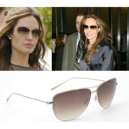 Sunglasses Pure Titanium Pilot Sunglasses men Super light 12g Unisex Brand Strummer Sunglasses women with Gradient Lense OV1004S