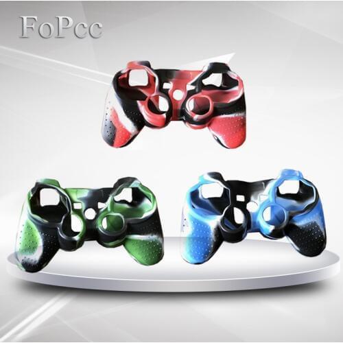 Soft Gamepad Silicone Skin Camouflage Silicone Cover Case for PS3 Controller Joystick Army Protection Grip Gel Rubber