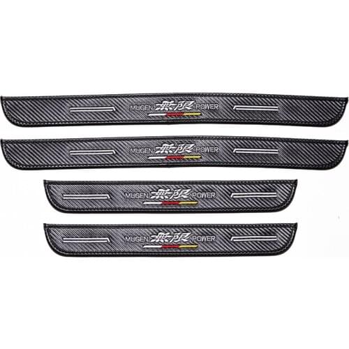 Car Door Sill Protector Stickers Carbon fiber Decorative for Honda Fit Civic fd2 Accord Odyssey gk5 CRV MUGEN AUTO Accessories