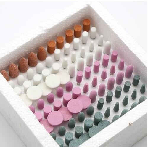 100pcs Dental Lab Gravel Mounted Point Stone Grinding Hard Surface Materials 2.35mm Corundum grinding head Excellent Quality