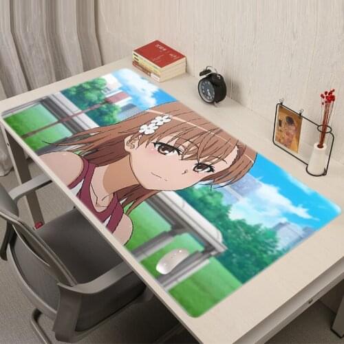 A Certain Scientific Railgun Mousepad Mouse Pads Large Pad Mause Gamer Desk Mats Gaming Girl Carpet Mat Anime PC Cabinet Kawaii