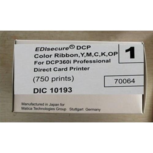 Original DIC10193 YMCKO Color Ribbon For DCP360 Card Printer 750 Prints