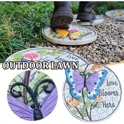 Outdoor Welcome Stepping Stones Creative Foot Pedal Paving Ornaments for Garden Courtyard Lawn Layout Decoration SEC88