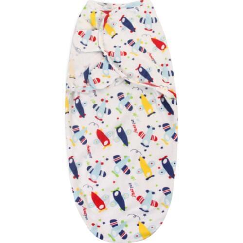 Newborn Swaddle Wrap Cotton Baby Receiving Blanket Bedding Cartoon Cute Infant Sleeping Bag For 0-6 Months Blanket Clothing