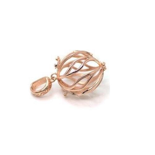 20pcs/lot Sterling Silver 925 White Gold Rose Gold Color Birdcage Semi Mount Pendant for Smaller Than 15mm Pearl or Round Bead