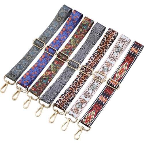 O Bag Handle Bag Strap for Women Removable DIY Shoulder Rainbow Handbag Accessories Cross Body Messenger Nylon Bag Strap Fashion