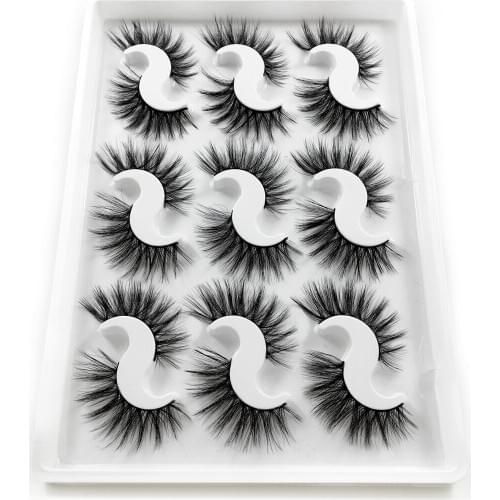 New 9 Pairs 3D natural mink eyelashes wholesale strip silk lashes new makeup eyelash extension false eyelashes for beauty