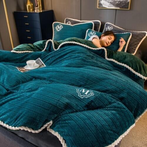 2020 Luxury Magic Velvet Quilt Cover, Single/Double Winter Warm Thick Quilt Cover, Blanket Plush Bedding, Cover Bedding