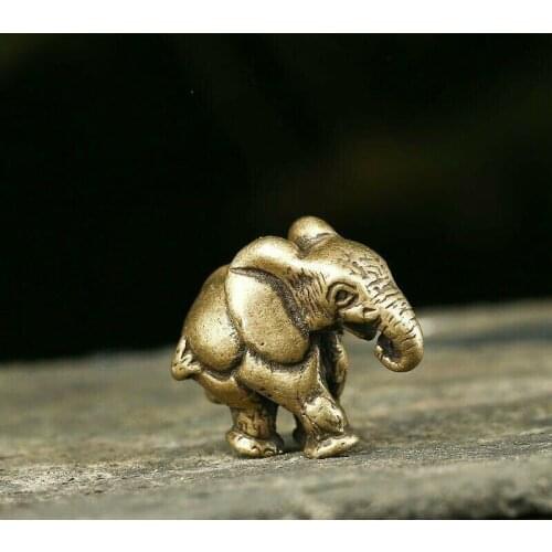 Cute Little Elephant Ornaments Brass Auspicious Tea Tray Ornaments Tea Pets