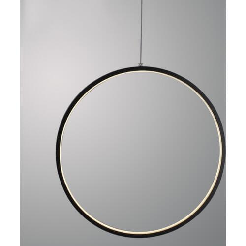 Modern Hanging Circle Round Pendant Light Creative Vertical Ring Pendant Lamp for Stairs Lobby Simple Lighting Fixture