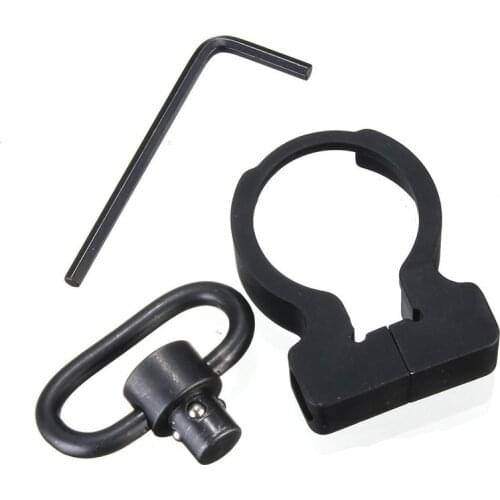 Tactical Sling Swivel Dual Loop Adapter QD Detach Plate Aluminum Scope Mount For AR15 M4 Rifle Hunting