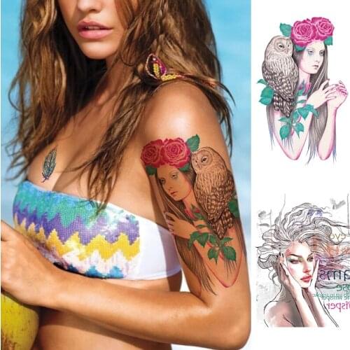 Waterproof Temporary Tatouage Temporaire Stickers For Men Boys Totem Skeleton Hand Fake Tattoos Wolverine Sketches Tattoo