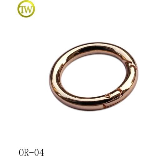 Custom spring o ring metal O ring buckle spring gate o ring for bag accessories 3.2cm