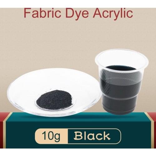 10g Black Color Fabric Dye Acrylic Paint Powder for Clothing Textile Dyeing Clothing Renovation Dyes