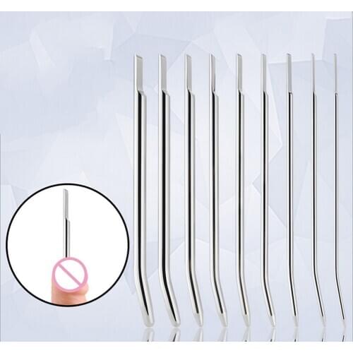3/4/5/6/7/8mm Electro Shock Urethral Dilators Sex Toys For Men Electro Shock Penis Plug Male Sounding Dilator Chastity Device