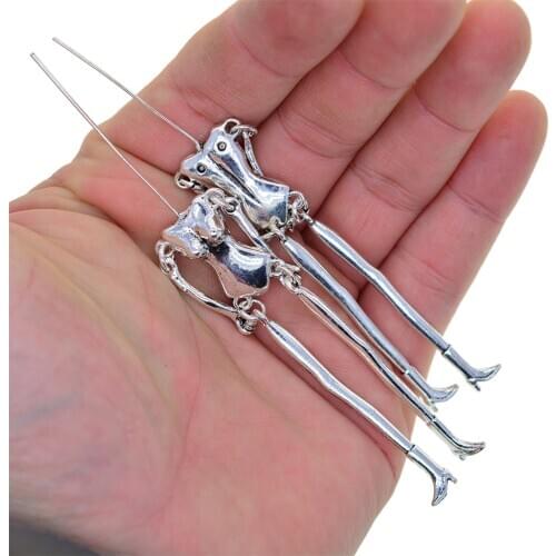 4pcs Skeleton Charms Womens Cute Little Girl Doll Pendant DIY Findings