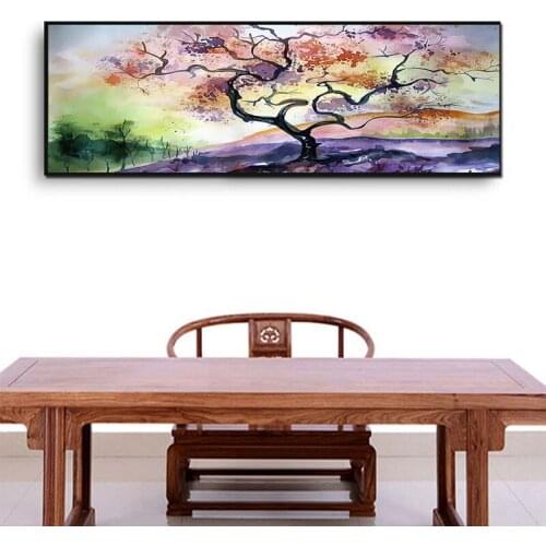 5D Diy Embroidery Scenic dreamColoured trees Cross Stitch Kit Full square Diamond Painting round drill Landscape mosaicZP-2657