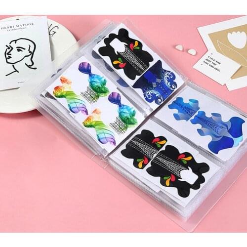 Nail Sticker Storage Book Wear Resistant Transparent Smooth Edge Manicure Nail Art Tools Sticker Album for Salon Mini Coin Stor