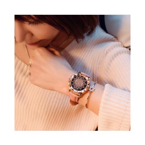 2019 New Brand Luxury Rose Gold Watch Women Watch Crystal Fashion Casual Dress leather strap Quartz Watch Women reloj hombre