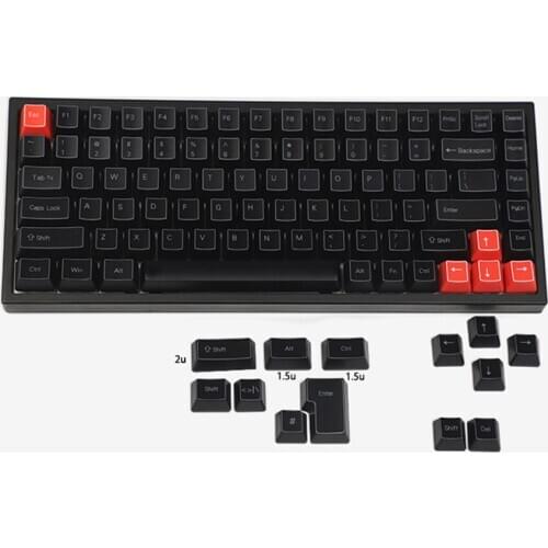 Frame Design Black Backlit Keycaps For Cherry Mx Switch Mechanical Gaming Keyboard 84 Tada 68 Gk64 ABS Backlight Keycaps