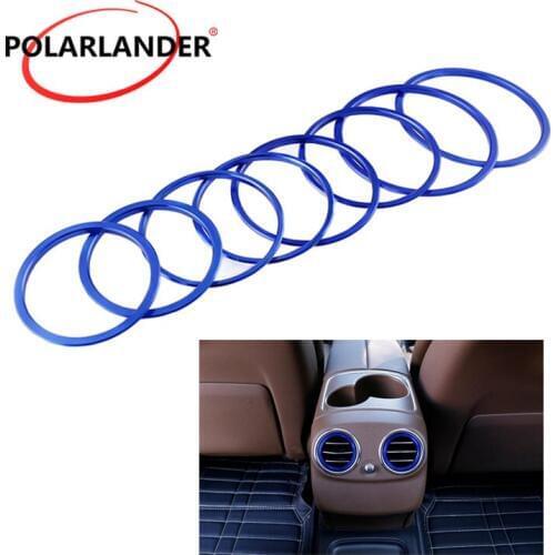 Decorative Cover Trims Outlet decoration rings Car Air conditioning Interior accessories 8pcs For Benz E class W213 E200 300L
