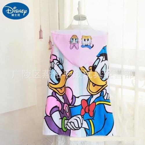 Disney Hooded cloak Wearable Children towel Blanket mickey minnie Bath Towel Beach towel Students kids girl boy birthday gifts