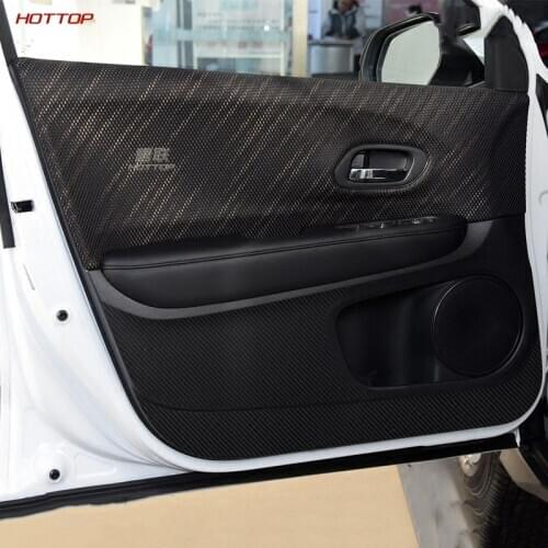 For Honda HRV Car Door Anti-Kick Pad Interior Modification Carbon Fiber Sticker Anti-Kick Film Protective Sticker