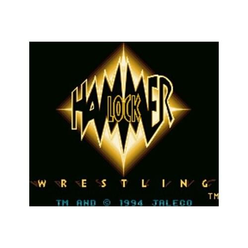 Hammerlock Wrestling NTSC Version 16 Bit 46 Pin Big Gray Game Card For USA Game Players