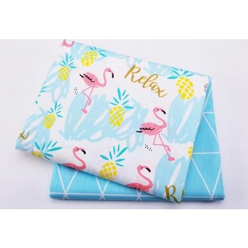 Blue Series Printing Cotton Twill Fabric DIY Patchwork Sewing Cloth Crafts Material Home Textile Fabric Crafts Cloth 160CM