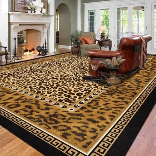 Carpet of bed of bedroom of sitting room of black leopard grain of fashionable Europe type wild yellow brown