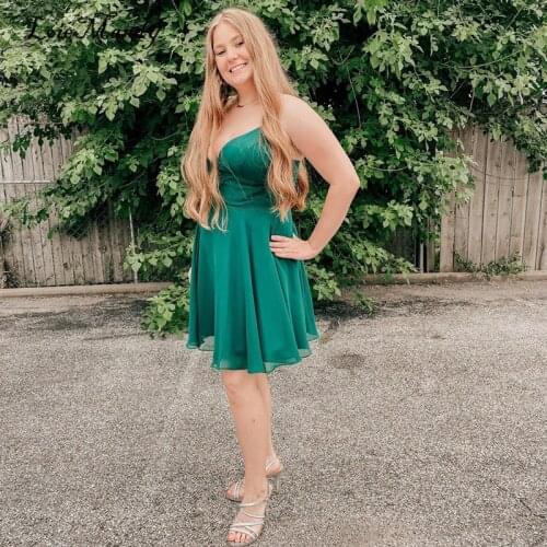 LoieMandy Womens Cocktail Chiffon Dresses