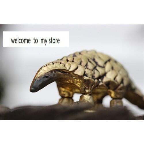 Out of print 8cm wildlife simulation model alloy pangolin Decoration 8cm long
