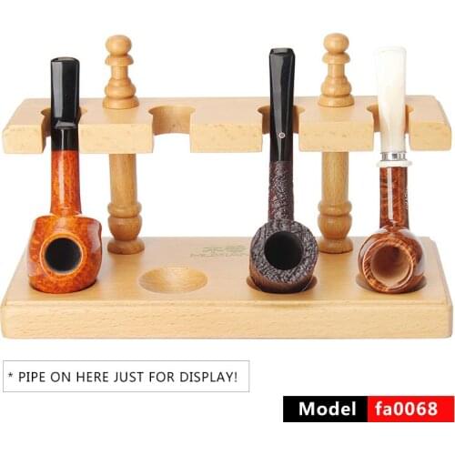 MUXIANG Roman Style Wooded Smoking Pipe Straight Stand Rack Holder For 4 Smoking Pipes fa0068