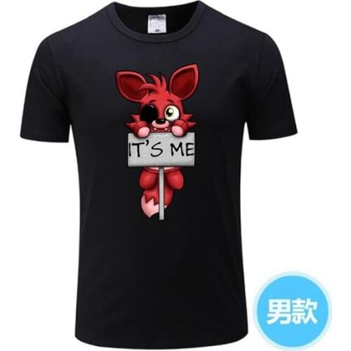 2020 its me Kawaii FNAF Plush Foxy Men T Shirt T-Shirt O-Neck tshirt Man Children kids Women Brand Teenage Boy T Shirts DG-55