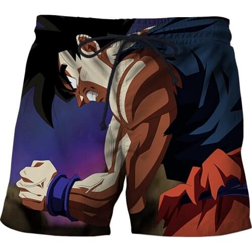 3D mens beach pants Anime casual quick-drying beach pants Mens swimsuit Bermuda sports comfortable fitness surf shorts male