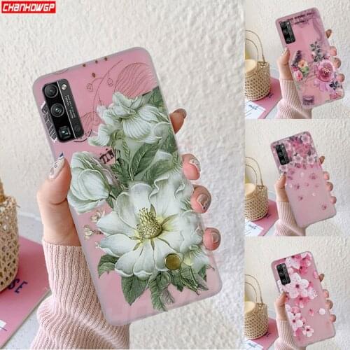 Soft TPU 3D Flowers Case For Huawei P30 P40 Lite E PSmart Y7P Y8P Y8S Honor 30S 20S 30 Pro Plus 20 Lite 9X 9C 10i X10 Max Cover
